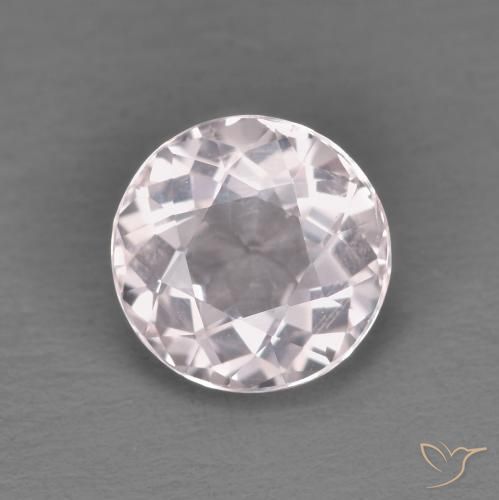 1.24ct Natural Luz rosa Morganita, Redondo, VVS-VS