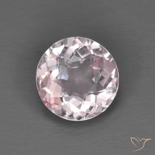 1.24ct Natural Rosa Rosa bem claro Morganita, Redondo, VS-SI