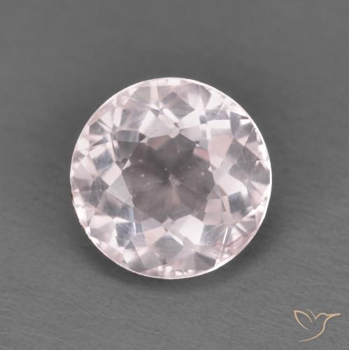 1.43ct Natural Luz rosa Morganita, Redondo, VVS-VS