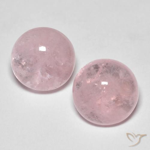 Pedras preciosas de morganita rosa natural de 8,73 ct, corte redondo, translúcido