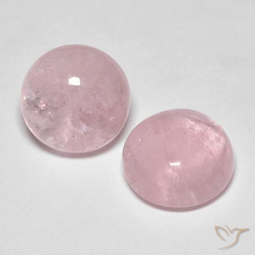 Pedras preciosas de morganita rosa natural de 8,73 ct, corte redondo, translúcido