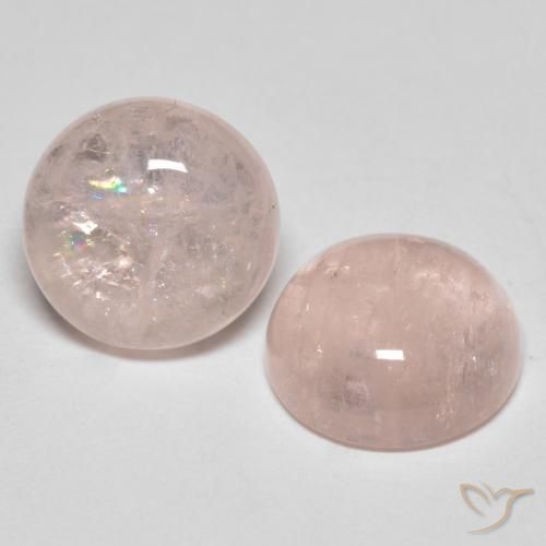 Pedras preciosas de Morganita Rosa Flamingo natural de 7.05 ct, Redondo, Translúcido