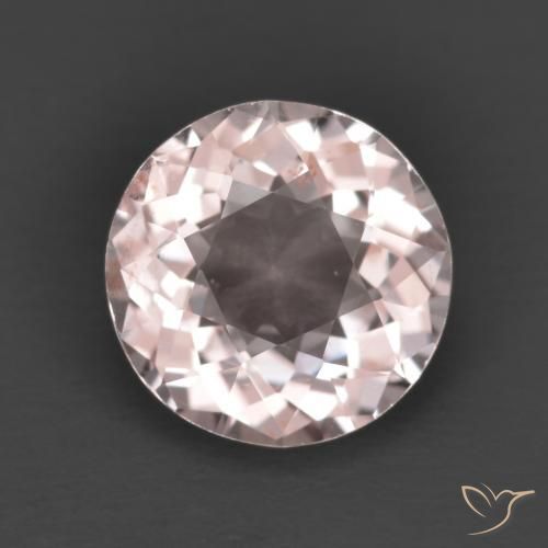 1.24ct Natural Luz rosa Morganita, Redondo, VS