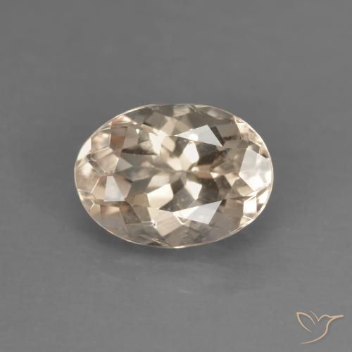 1.08ct Natural Rosa salmão Morganita, oval, VVS-VS