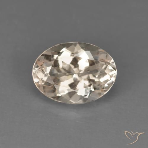 1.03ct Natural Rosa salmão Morganita, oval, VVS-VS