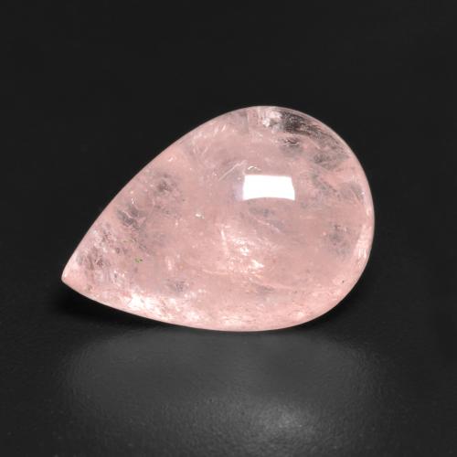 Morganita rosa natural 4,46ct, formato de pêra, translúcido