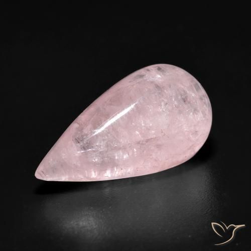 Morganita Rosa Claro Rosa Natural 7.68ct, Formato de pêra, Translúcido