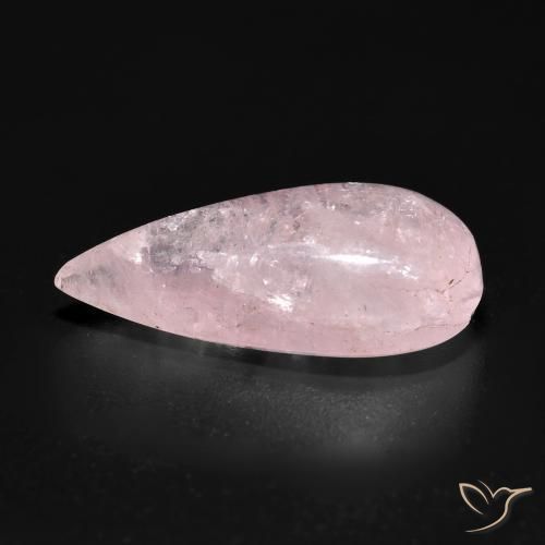 Morganita Rosa Claro Rosa Natural 7.68ct, Formato de pêra, Translúcido