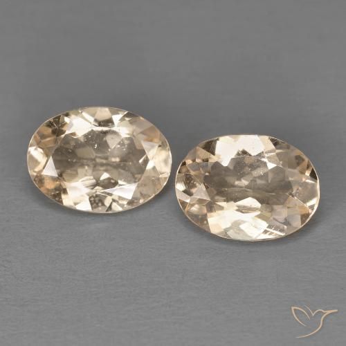 Pedras preciosas de Morganita Laranja claro natural de 1.73 ct, oval, VS