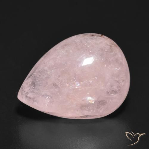 8.26ct Natural Luz rosa Morganita, Formato de pêra, Translúcido