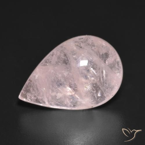 5.23ct Natural Luz rosa Morganita, Formato de pêra, Transparente