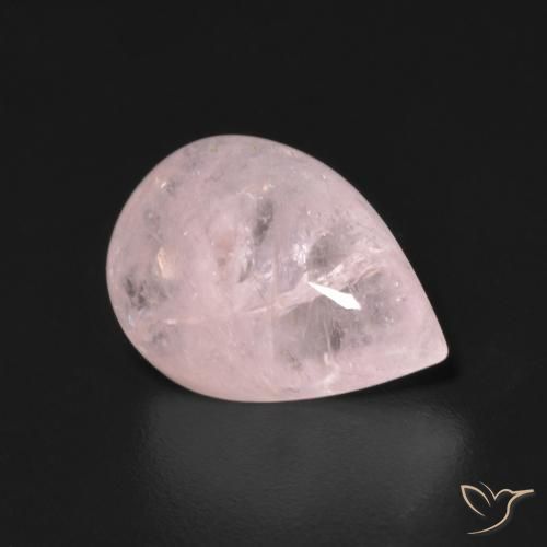Morganita Rosa Flamingo Natural 3.72ct, Formato de pêra, Transparente