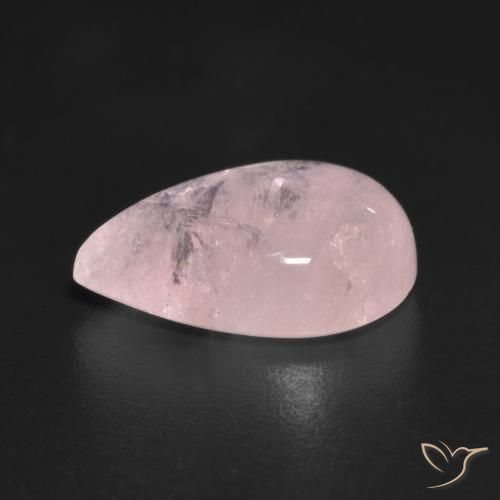 Morganita Rosa Flamingo Natural 3.72ct, Formato de pêra, Transparente