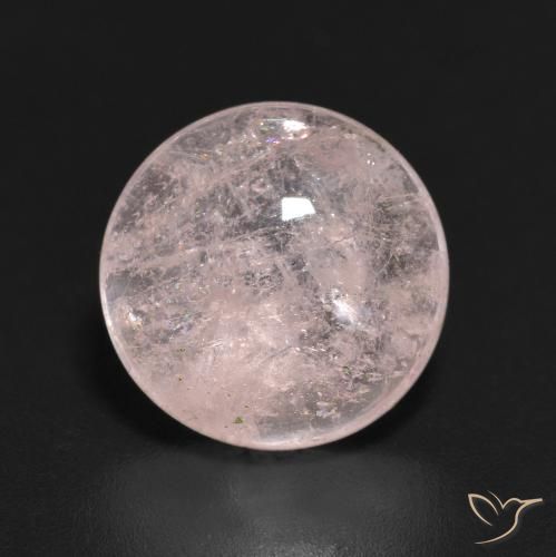 4.40ct Natural Luz rosa Morganita, Redondo, Transparente