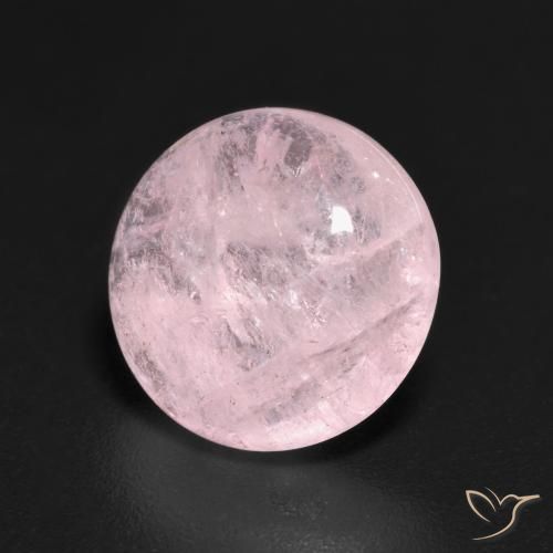 Morganita rosa natural 3,70ct, corte redondo, transparente