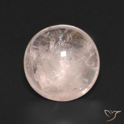 3.88ct Natural Coral Rosa Morganita, Redondo, Transparente