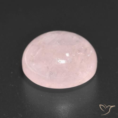 Morganita Rosa Pêssego Claro Natural 7.34ct, Redondo, Translúcido