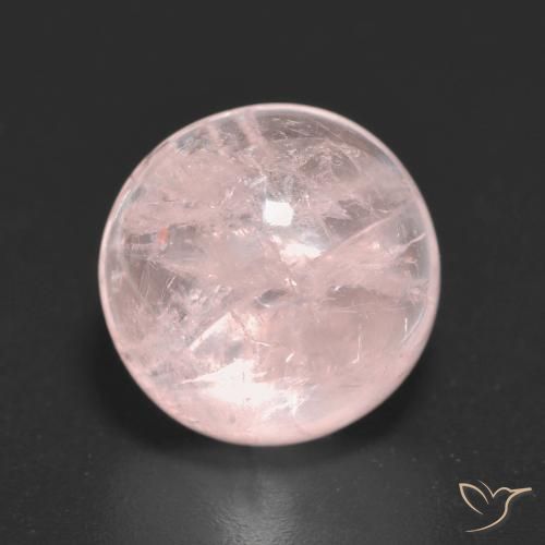 Morganita Rosa coral claro Natural 6.42ct, Redondo, Transparente