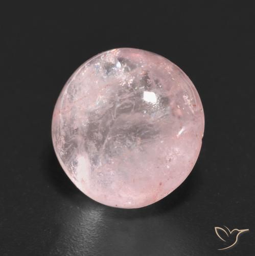 Morganita Rosa coral claro Natural 4.28ct, Redondo, Transparente