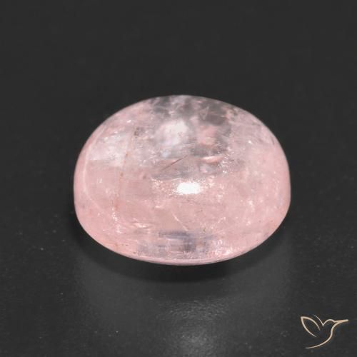 Morganita Rosa coral claro Natural 4.28ct, Redondo, Transparente