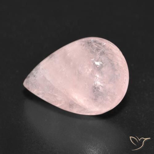 Morganita Rosa Flamingo Natural 4.38ct, Formato de pêra, Transparente