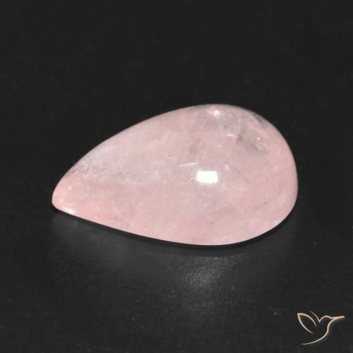 Morganita Rosa Flamingo Natural 4.38ct, Formato de pêra, Transparente