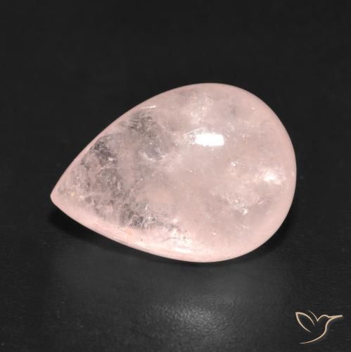 Morganita Rosa Flamingo Natural 4.86ct, Formato de pêra, Translúcido