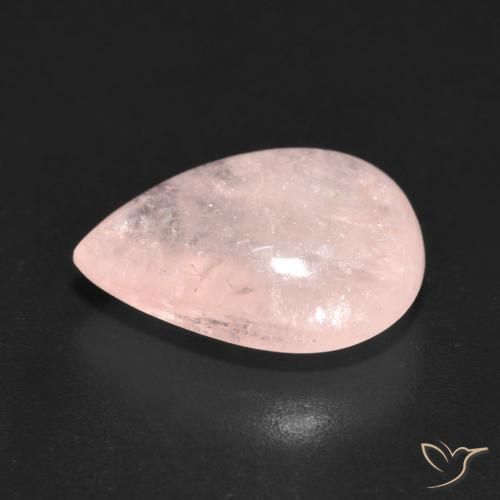 Morganita Rosa Flamingo Natural 4.86ct, Formato de pêra, Translúcido