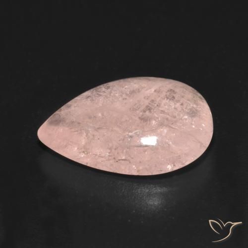Morganita Rosa Flamingo Natural 6.51ct, Formato de pêra, Transparente