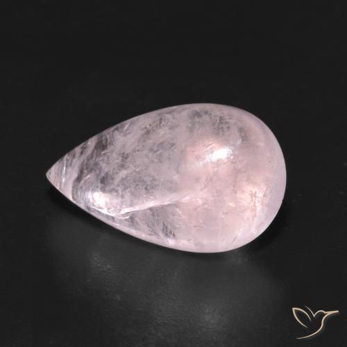 Morganita Rosa Médio Claro Natural 4.55ct, Formato de pêra, Transparente