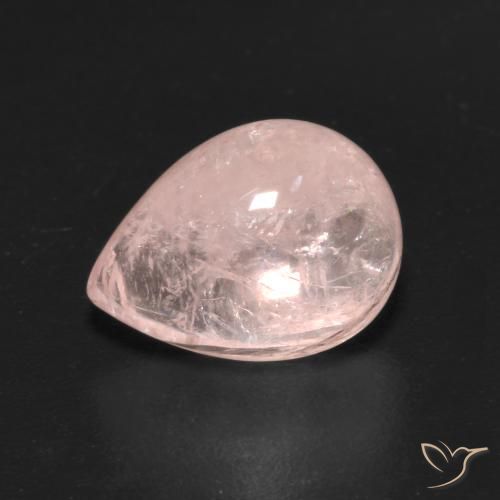 3.08ct Natural Rosa coral claro Morganita, Formato de pêra, Transparente
