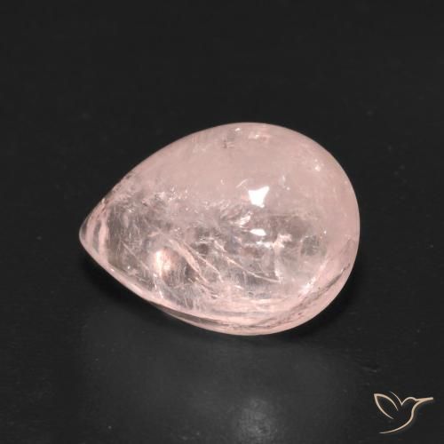 Morganita Rosa coral claro Natural 3.08ct, Formato de pêra, Transparente
