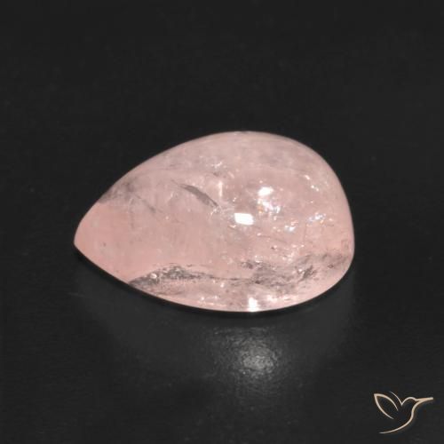 Morganita Rosa coral claro Natural 3.08ct, Formato de pêra, Transparente
