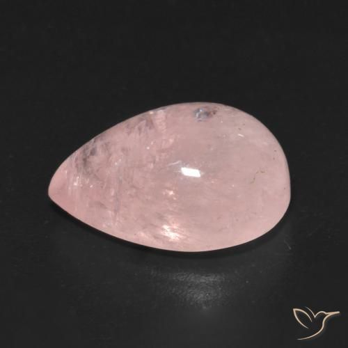 Morganita Coral Rosa Natural 6.83ct, Formato de pêra, Transparente