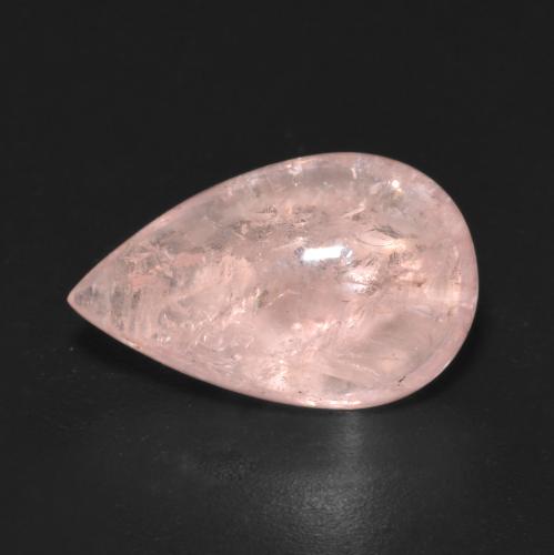 Morganita rosa natural 5,61ct, formato de pêra, transparente