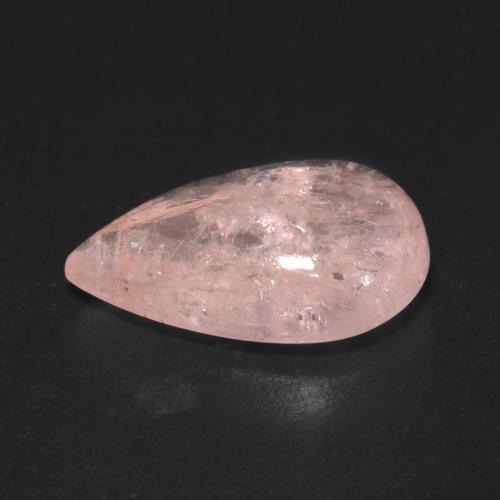 Morganita rosa natural 5,61ct, formato de pêra, transparente