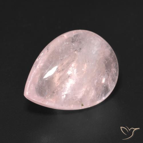 Morganita Coral Rosa Natural 7.57ct, Formato de pêra, Transparente