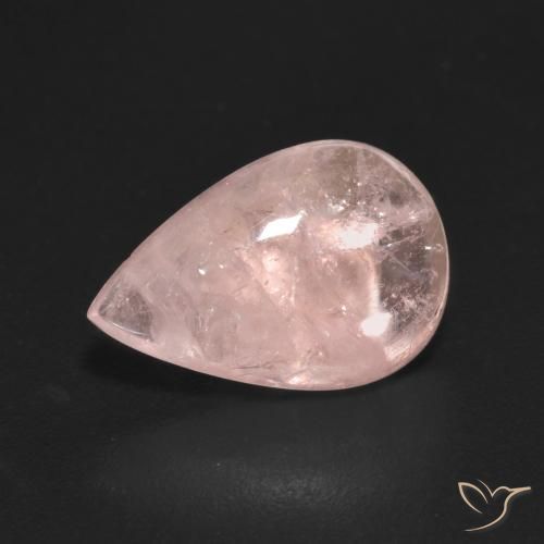 3.22ct Natural Rosa Flamingo Morganita, Formato de pêra, Transparente