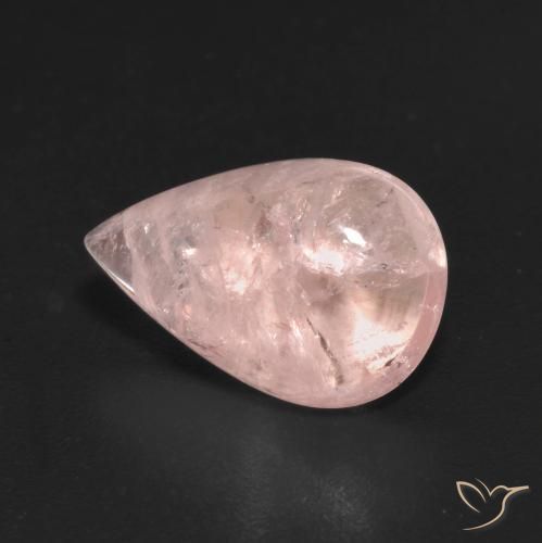 Morganita Rosa Flamingo Natural 3.22ct, Formato de pêra, Transparente