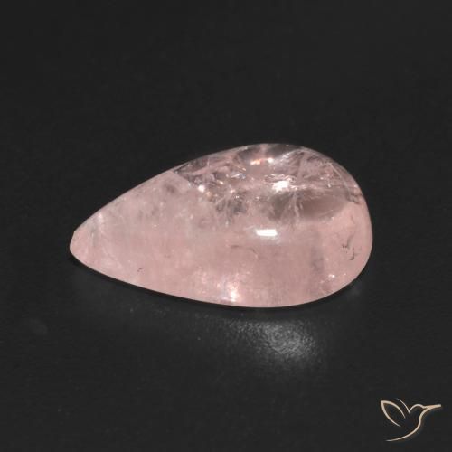 Morganita Rosa Flamingo Natural 3.22ct, Formato de pêra, Transparente