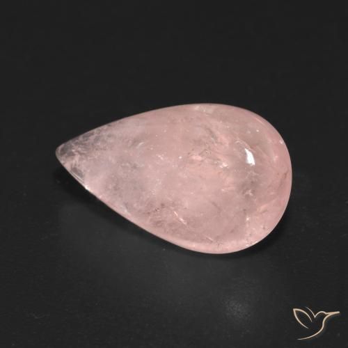 Morganita Rosa Flamingo Natural 4.49ct, Formato de pêra, Transparente