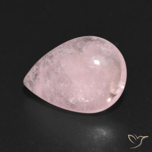 Morganita Rosa Pêssego Claro Natural 4.31ct, Formato de pêra, Transparente