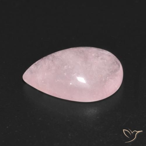 Morganita Rosa Pêssego Claro Natural 4.31ct, Formato de pêra, Transparente
