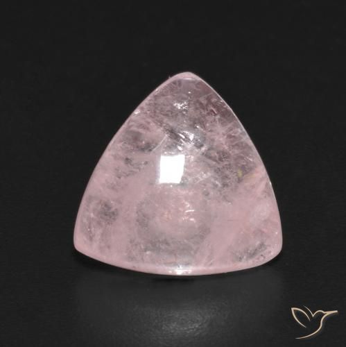 3.93ct Natural Coral Rosa Morganita, Trilhão, Transparente