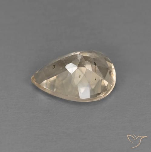 Morganita Light Neutral Orange Natural 0.98ct, Formato de pêra, VS