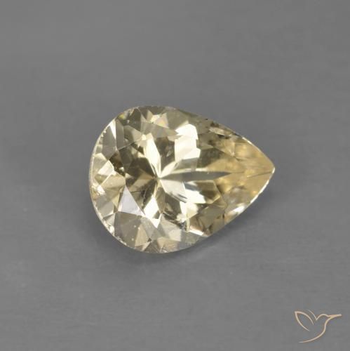 Morganita Dourado claro Natural 0.90ct, Formato de pêra, VS