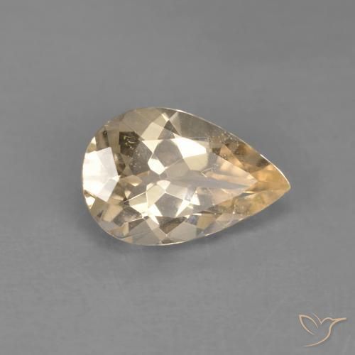 1.02ct Natural Laranja claro Morganita, Formato de pêra, VVS-VS