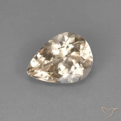 0.98ct Natural Dourado claro Morganita, Formato de pêra, VVS-VS
