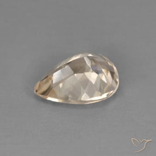 Morganita Dourado claro Natural 0.98ct, Formato de pêra, VVS-VS