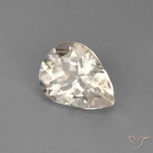 Morganita Dourado claro Natural 0.89ct, Formato de pêra, VVS-VS
